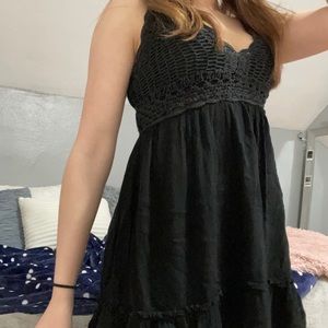 Black mini dress